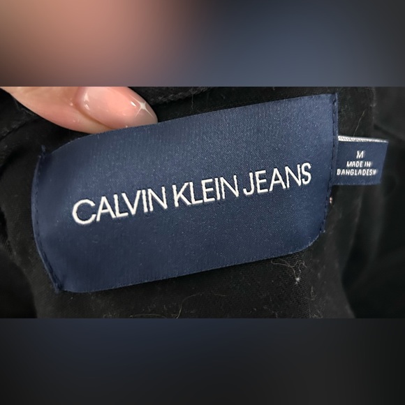 CALVIN KLEIN SZ. M BLACK DENIM JACKET - Picture 4 of 4